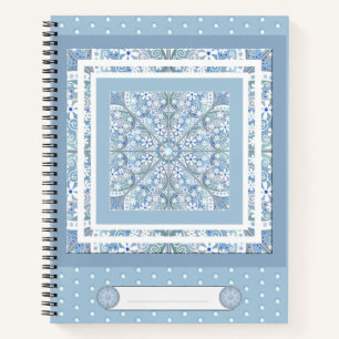Keramik Lace Light Blue Notizbuch