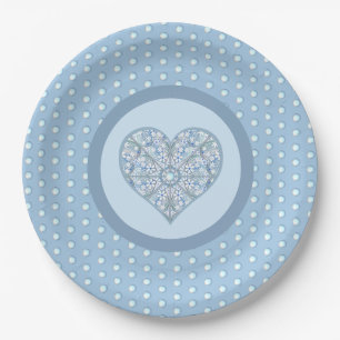 Keramik Lace Light Blue Pappteller