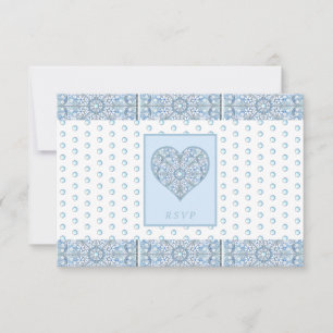 Keramik Lace Light Blue RSVP Karte
