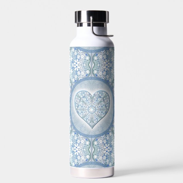 Keramik Lace Light Blue Trinkflasche (Links)