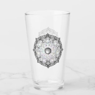 Keramik leicht grau & Schneeflocke Glas