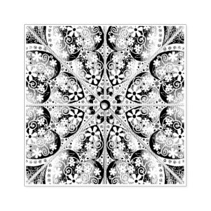 Keramik leicht grau & Schneeflocke Gummistempel