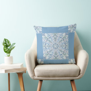 Keramik leuchtet blau kissen