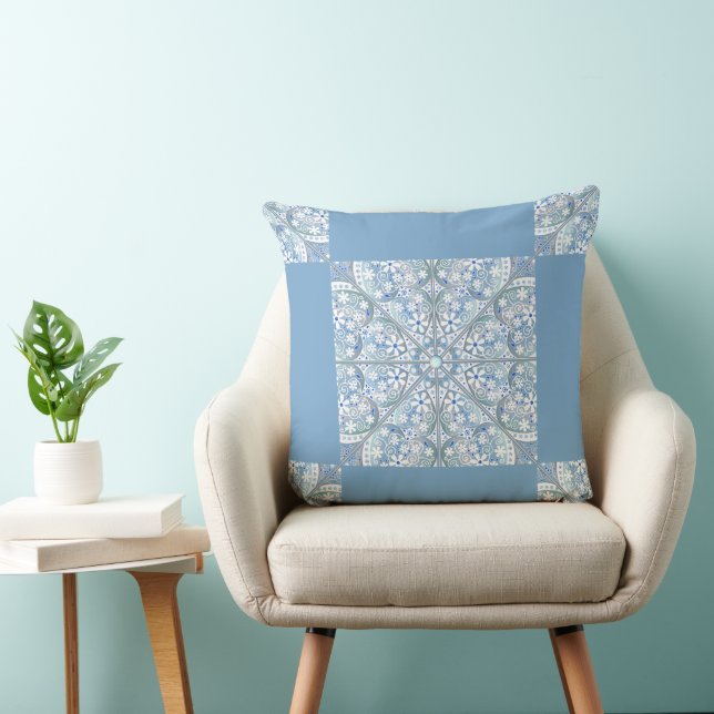 Keramik leuchtet blau kissen (Stuhl )
