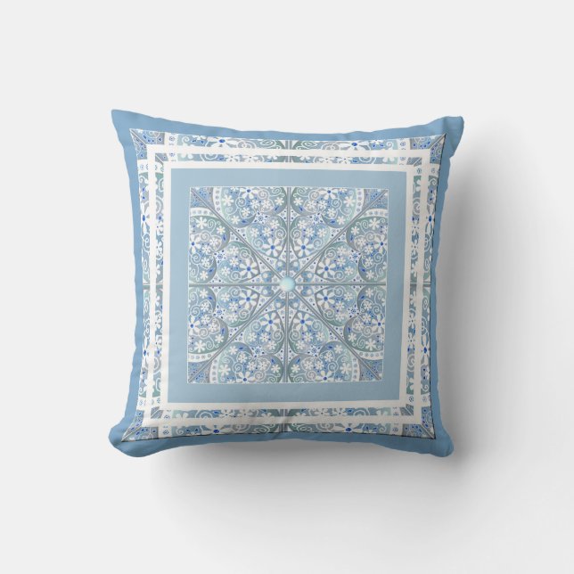Keramik leuchtet blau kissen (Vorderseite)