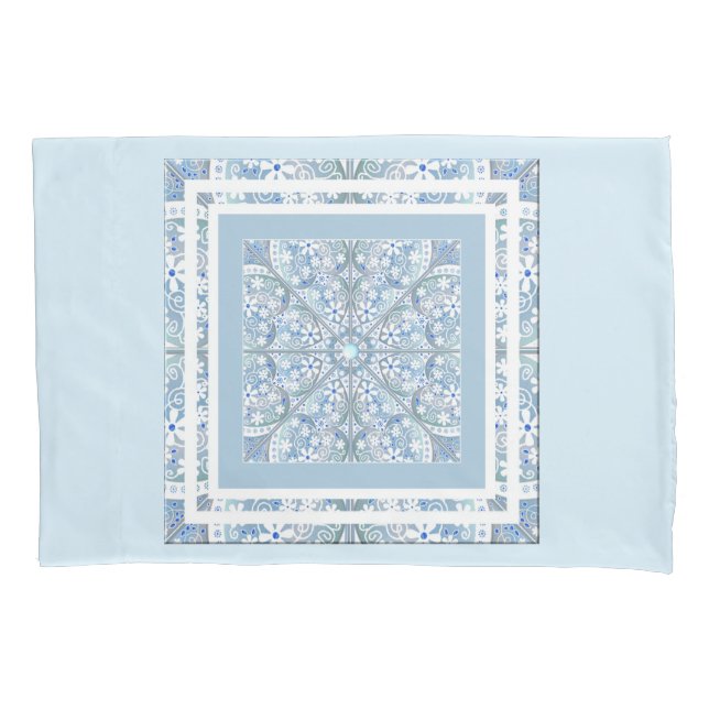 Keramik leuchtet blau kissenbezug (Vorderseite)