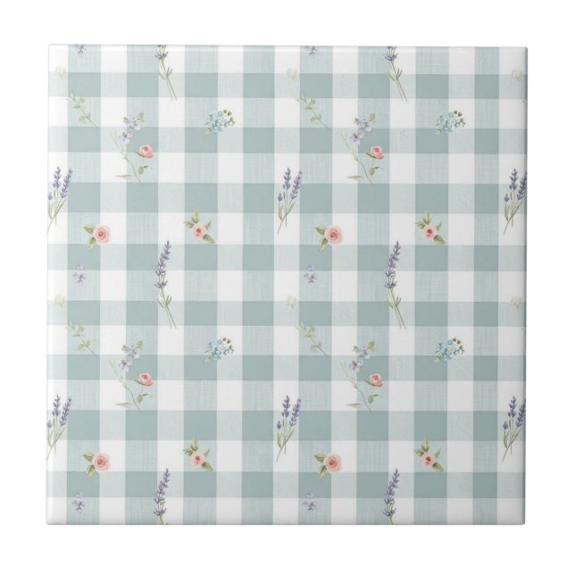 Keramik mit Blumenmuster Fliese (Vorderseite)