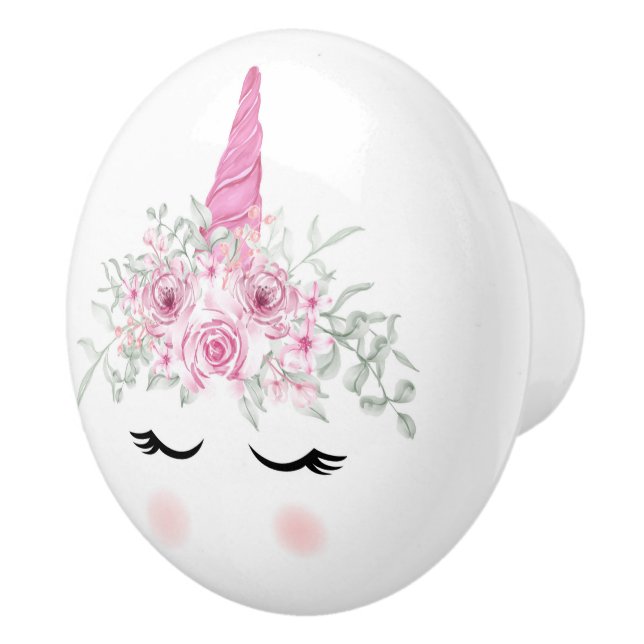 Keramik mit Einhorn Keramikknauf (Rechts)