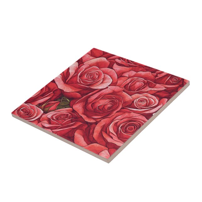 Keramik mit Fliesen für die Rose (Seite)