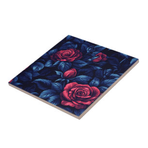 Keramik mit klassischer Rose für die Küche Fliese