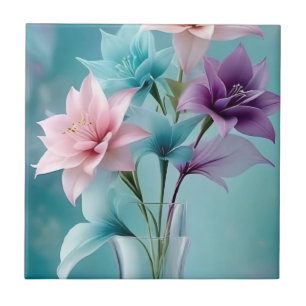 Keramik mit Liliendesign Fliese