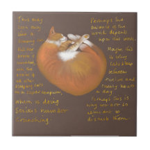 Keramik mit Schlafkatze