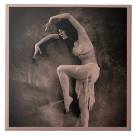 Keramik mit Vintagem Dancer Foto Fliese