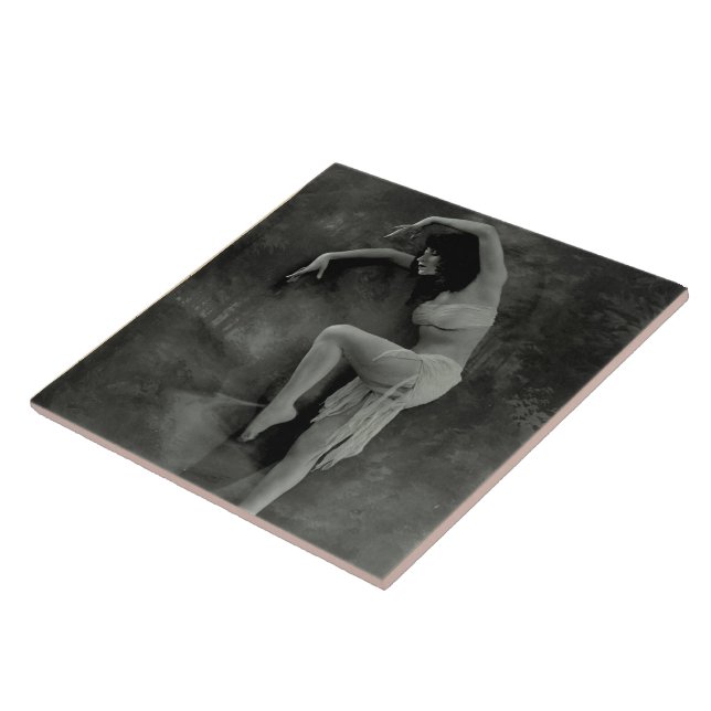 Keramik mit Vintagem Dancer Foto Fliese (Seite)