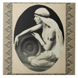 Keramik mit Vintagem Tänzer Fliese