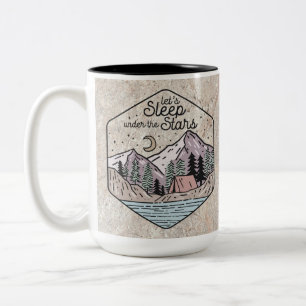 Keramik Nature Lover Beige Marble Zweifarbige Tasse