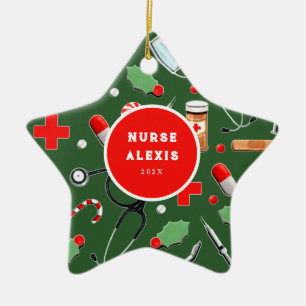 Keramik Nurse Holiday Ornament