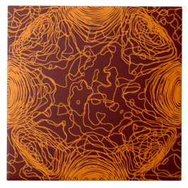 Keramik Orange Garne Fliese