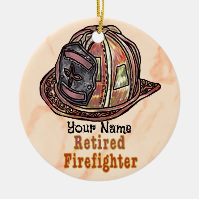 Keramik-Ornament für Feuerwehrleute Keramik Ornament (Vorne)