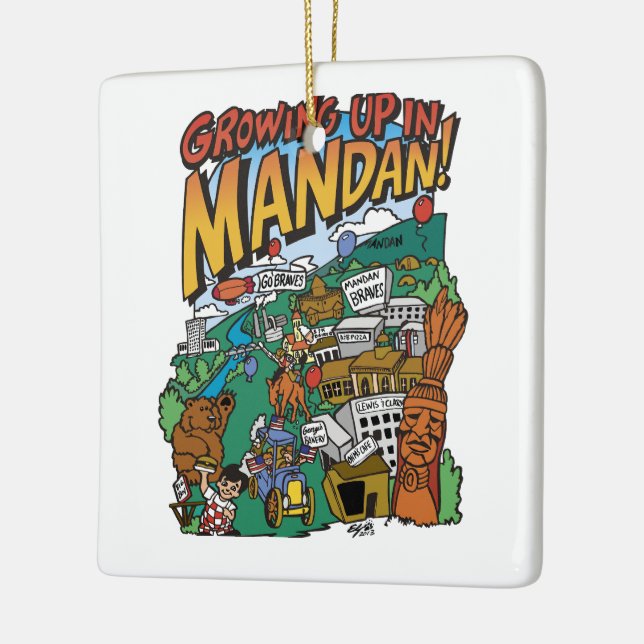 Keramik Ornament "Growing up in Mandan" (Links)