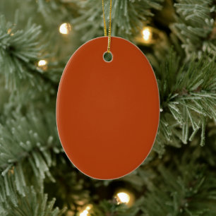 Keramik-Ornament in Rost-Oval-Form Keramik Ornament