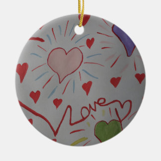 Keramik-Ornament Love Hearts Keramik Ornament