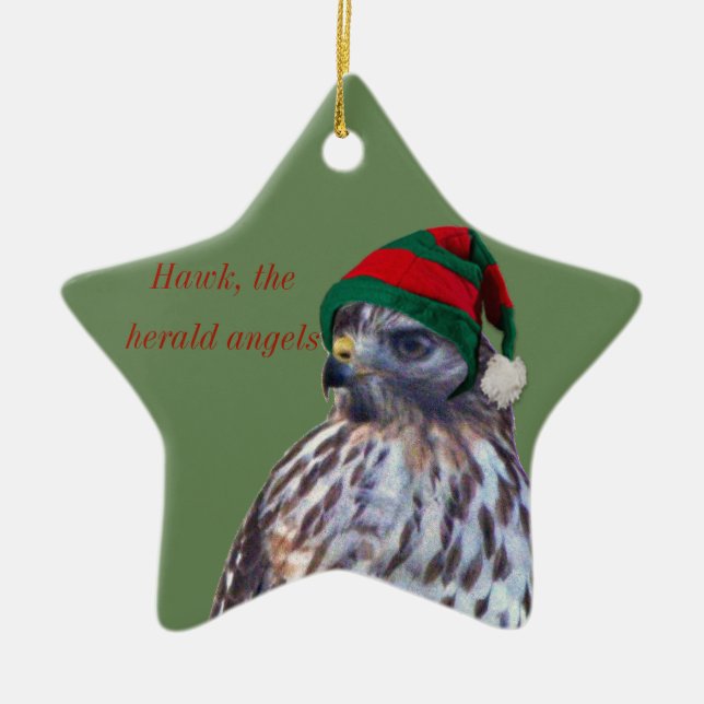 Keramik Ornament mit Falken (Vorne)