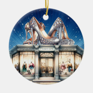 Keramik-Ornament mit hohen Absätzen aufheben Keramik Ornament