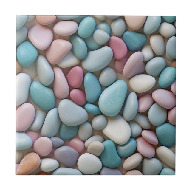 Keramik Pastell Kies Fliese (Vorderseite)