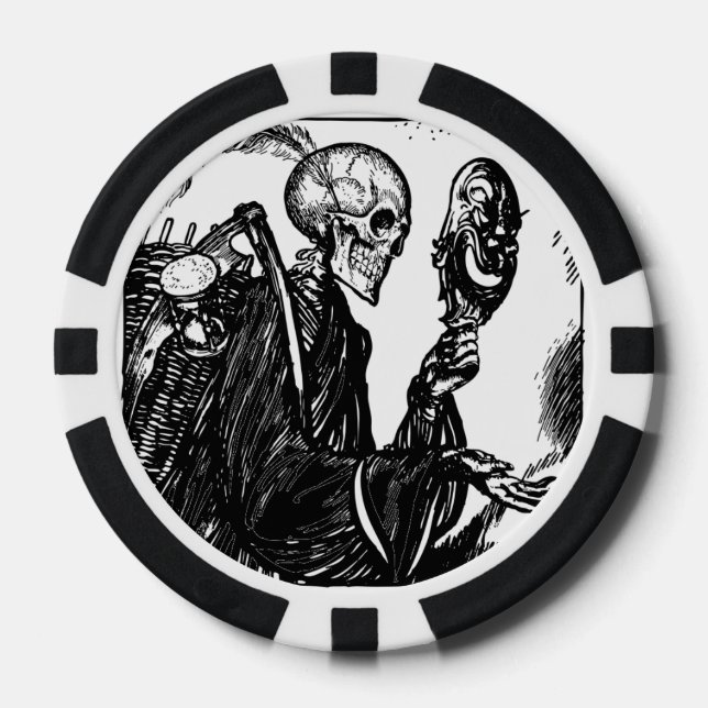 Keramik-Poker-Chips, dunkelblaue Solid Edge Pokerchips (Vorderseite)