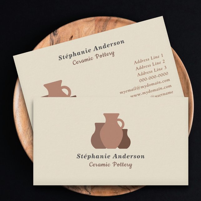Keramik Potterie Artist Business Card Visitenkarte (Ceramic Pottery Artist Business Card)