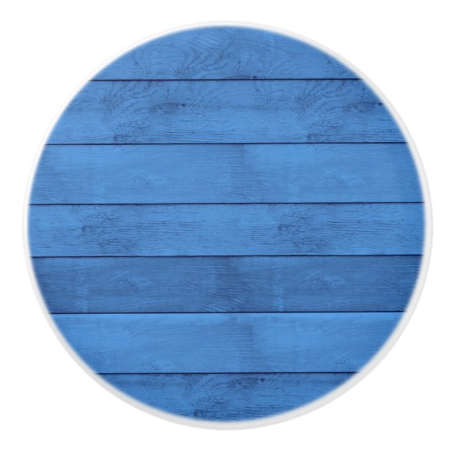 Keramik Pull aus blauem Holz Keramikknauf (Vorderseite)