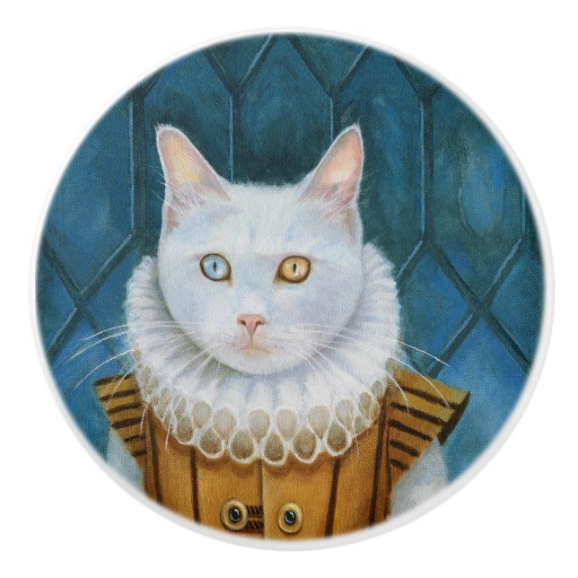 Keramik "Renaissance Cat" Keramikknauf (Vorderseite)