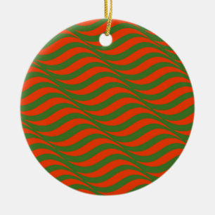 Keramik Rot und Grün Ornament