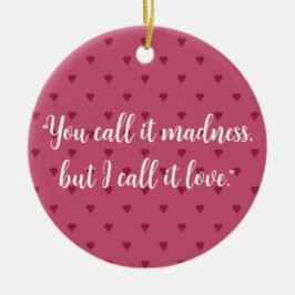 Keramik Rotes Herz Ornament