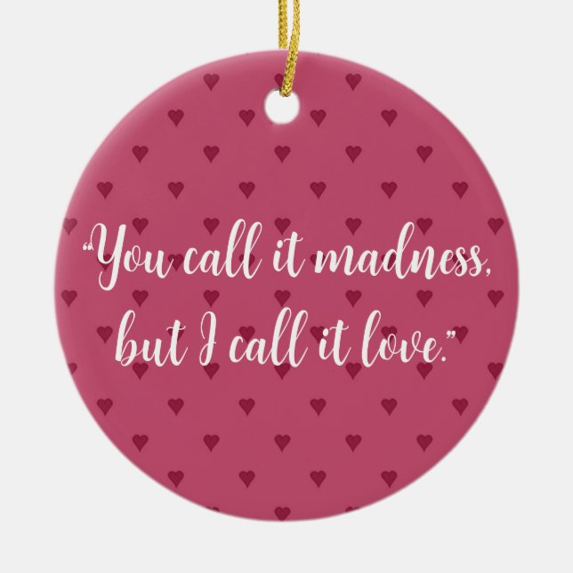 Keramik Rotes Herz Ornament (Vorne)