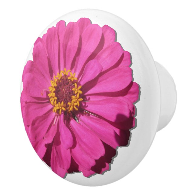 Keramik Schublade/Türhülle - Magenta Zinnia Keramikknauf (Rechts)
