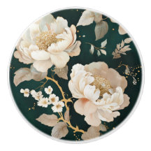 Keramik-Schubladen aus Cream Peony - Elegant