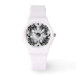 Keramik, schwarz und Schneeflocke Armbanduhr