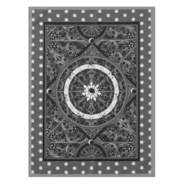 Keramik, schwarz und Schneeflocke Tischdecke