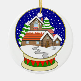 Keramik Snow Globe Keramik Ornament