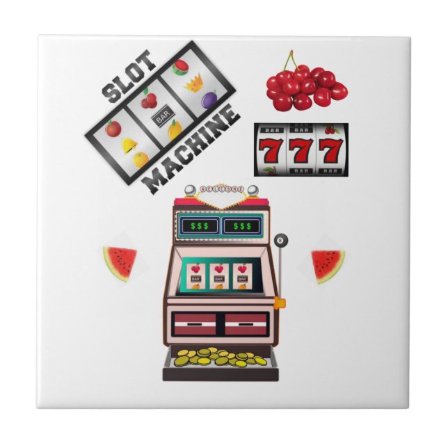 Keramik Spielautomat, Casino Fliese (Vorderseite)