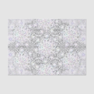 Keramik-Spitze grau & Schneeflocke Seidenpapier