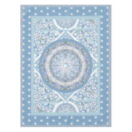 Keramik strahlend blau & schneeflocken tischdecke