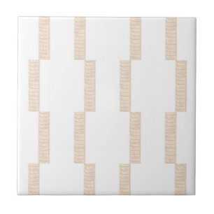 Keramik Streifen Beige & Weiße Streifen Fliese