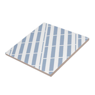Keramik Streifen blau und weiß Streifen Fliese