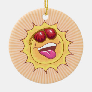 Keramik Sunny Cartoon Ornament
