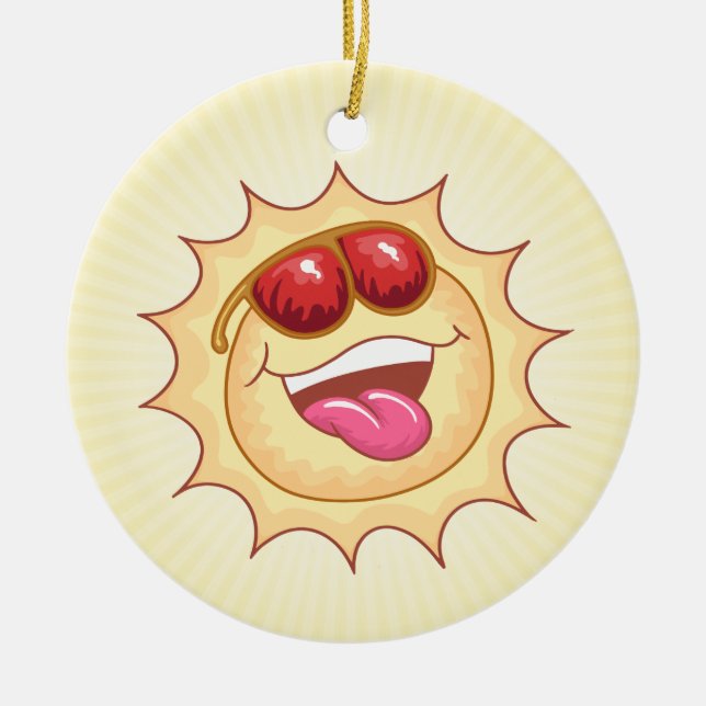 Keramik Sunny Cartoon Ornament (Vorne)