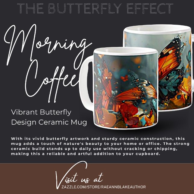 Keramik-Tasse für lebendige Butterfly-Designs Kaffeetasse (Von Creator hochgeladen)