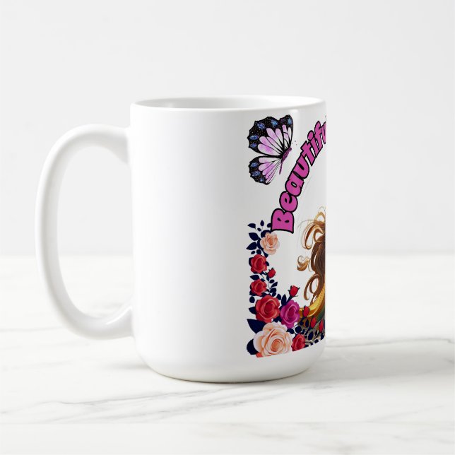 Keramik Tasse Geboren Schönheit (Links)